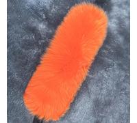 OGLAND 13.4inch Large Fluffy Sheepskin Seat Belt Covers, Fuzzy Wool Seatbelt Pads for Pacemaker Adults Kids Women Universal Car Cushions,1 Pack Orange
