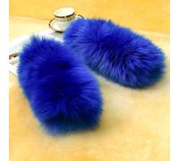 OGLAND Long Wool Fuzzy Sheepskin Seat Belt Covers, Fluffy Wool Seatbelt Pads Covers for Universal Car Pet Adults Kids Women,2 Pack Blue