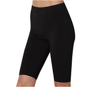 oglccg Yoga Leggings Cycling Shorts High Waist Super Stretchy Tummy Control Shaping Shorts Solid Color Summer Leggings for Women UK Three Part Pants Half Shorts 3/4 Shorts Sports Pants A Black