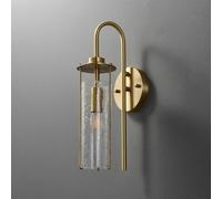 OGLFGLNY All-Copper Modern Minimalist Style Wall Lamp, E 12 E 14 Light Source Transparent Glass Lampshade, Industrial Gold Living Room Bedroom Bedside Wall Sconce for Bedroom Living Room Study Room