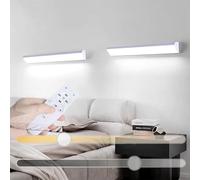OGLFGLNY Wall Light with Remote Control Long Strip Wall Lamp Outdoor/Indoor Infinite Dimmable10% to IP65 Rainproof Acrylic Wall Sconce Garden for Courtyard Stairway,Black-90cm (White 100cm)