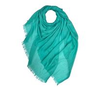 OgLuxe Modal Blend Scarf - Plain Frayed Ends Cotton Modal Soft Neck Arm Shawl Lightweight Wrap Holiday Accessory Turquoise