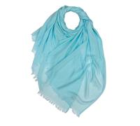OgLuxe Modal Blend Scarf - Plain Frayed Ends Cotton Modal Soft Neck Arm Shawl Lightweight Wrap Holiday Accessory Babyblue