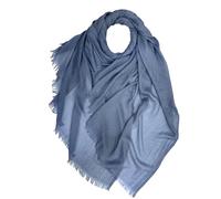 OgLuxe Modal Blend Scarf - Plain Frayed Ends Cotton Modal Soft Neck Arm Shawl Lightweight Wrap Holiday Accessory Steelblue