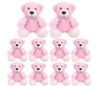 OGMBI 10 Pack Soft Pink Teddy Bears Bulk, 35 cm Cute Bear Plush Toys for Kid, Teddy Bear Stuffed Animals with Bow for Valentine's Day Gift Birthday Baby Shower Wedding Christmas Party Favors
