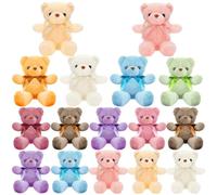 OGMBI 16 Pack Soft Teddy Bears Bulk, 30cm Cute Bear Plush Toys for Kid, Teddy Bear Stuffed Animals with Bow for Children's Day Gift Birthday Baby Shower Wedding Christmas Party Favors, 10 Colours