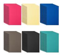 OGMBI 36 Pack A5 Spiral Notebook Bulk, 21 x 14 cm 50 Sheets/100 Pages Lined Notepads, Kraft Cover Wirebound Notebooks Bulk Journals for School Work Office Travel College, 6 Colors
