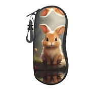 Ogniwo Cute Bunny Print Zipper Eyeglasses Case,Sunglasses Case Box Protector For Men & Women, Cute Bunny, One size