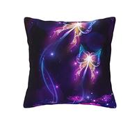 OGNOT Purple Butterfly Decorative Throw Pillow Covers Cushion Cases,Square Cushion Case, Pillow Covers for Sofa Bed,16 X 16inch