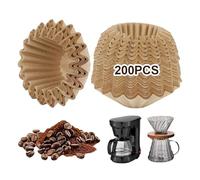 OGNWFUNK 200 Count Coffee Filter Paper Compatible with Kalita Wave Dripper 155 Series - Unbleached Disposable Filters for 1-2 Cup Pour Over, Clean Single-Serve Brewing at Home or Office