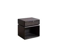 OGOODLE Bedside Table Solid Wood Rotatable Bedside Table Bedroom Bedside Table Black Storage Cabinet Bedroom Side Tables