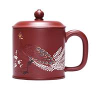 OGOODLE Kungfu Tea Cup 380ML Purple Sand Cup Handmade Clay Painting Ladies Tea Coffee Small Tea Cups