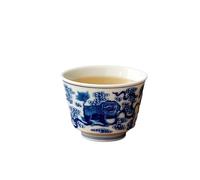 OGOODLE Kungfu Tea Cup Blue and White Tea Cup Host Personal Dedicated Hand Ceramic Antique Drinking Water Single Gift Box Small Tea Cups