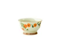 OGOODLE Kungfu Tea Cup Ceramic Tea Cup Hand -Painted Persimmon Large -Capacity High -Foot Home Wine Glass Small Tea Cups