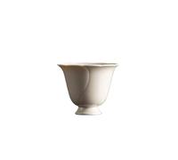 OGOODLE Kungfu Tea Cup Chinese Flower Mouth High Foot Master Cup Household Ceramic Tea Retro Kung Fu Set Single Small Tea Cups