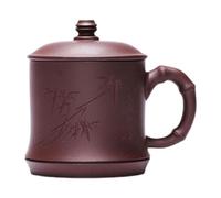 OGOODLE Kungfu Tea Cup Clay Tea Cup Household Afternoon Purple Sand Handmade Men and Women Office Set Cover 450ML Small Tea Cups