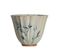 OGOODLE Kungfu Tea Cup Hand-Painted Petal Cup Host Underglaze Colored Ceramic Antique Tea Single Chinese Coffee Small Tea Cups