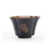 OGOODLE Kungfu Tea Cup Hand-Painted Pink Ice Plum Tea Cup Ceramic Set Flower Host Guest Handmade Retro Small Tea Cups