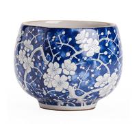 OGOODLE Kungfu Tea Cup Imitation Song Dynasty Handmade Blue and White Ru Kiln Ice Plum Ceramic Tea Set Host Cup Small Tea Cups