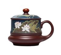 OGOODLE Kungfu Tea Cup Large Capacity Covered Cup 470ML Purple Sand Kung Fu Tea Chinese Creative Small Tea Cups
