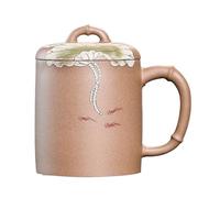 OGOODLE Kungfu Tea Cup Leisure Personality Tea Cup Purple Clay Mud Painted Handmade Office Set with Lid Large Capacity Small Tea Cups