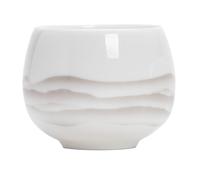 OGOODLE Kungfu Tea Cup Mutton-Fat Jade Ceramic Teacup, Tea Cup, Zen Ink Master, Light Luxury Kung Fu Set Small Tea Cups
