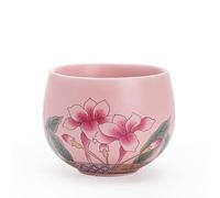 OGOODLE Kungfu Tea Cup Pastel Lotus Teacup Master Cup Tea Drinking Ceramic Set Small Tea Cups