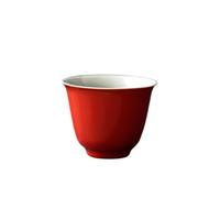 OGOODLE Kungfu Tea Cup Red Kung Fu Tea Cup Ceramic Home Beverage Multifunctional Travel Small Tea Cups