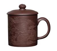 OGOODLE Kungfu Tea Cup Tea Brewing Set Compartment Purple Clay Cup Large Capacity and Water Separation Lid Small Tea Cups