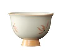 OGOODLE Kungfu Tea Cup Tea Cup Ceramic Orchid High Foot Small Kung Fu Set Host Small Tea Cups