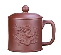 OGOODLE Kungfu Tea Cup Tea Cup with Lid 420ML Purple Sand Handmade Men's Office Set Chinese Kung Fu Small Tea Cups