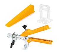 OGORI 400 PCs Tile Leveling System 2mm,300 PCs Tile Level Wedge Spacer Plus 100 PCs Resuable Wedges with A Tile Leveling Pliers