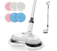 OGORI Cordless Electric Mop,Spin Mop for Floor Cleaning,Spray Mop with 300ML Water Tank/LED Headlight,Handheld Polisher Scrubber with 6 Pads For Wood, Laminate, Tile & Marble