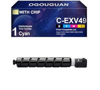 OGOUGUAN C-EXV49 Compatible Toner Cartridge EXV49 NPG-67 GPR-53 Replacement for Canon IR C3320, C3320i, C3325i, C3330i, C3520i, C3525i, C3530i (1 Cyan)