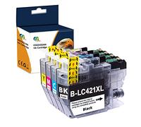 OGOUGUAN LC421XL Ink Cartridges Multipack Replacement for Brother LC421 LC421XL LC421-XL for Brother DCP-J1050DW DCP-J1140DW MFC-J1010DW DCP J1050 DCP J1140 MFC J1010 (4-Pack)