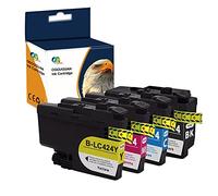 OGOUGUAN LC424 Ink Cartridges Compatible with Brother LC424 LC-424 Inkjet Cartridges Multi-Pack Standard Yield for Brother DCP-J1200DW DCP J1200DW Printers (4 Pack, Black Cyan Magenta Yellow)