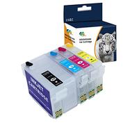 OGOUGUAN Teland 4 Refillable Cartridges Series 27XL for WF-7720 WF-7710 WF-7210 Printers