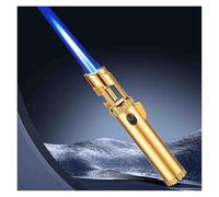 OGQBEAPC New multifunctional windproof direct-into-fire lighter, metal lighter, adjustable flame size, rechargeable butane gas.(A)