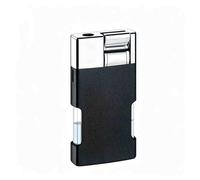 OGQBEAPC Slim & Portable Jet Flame Lighter, Durable Refillable Butane Lighter with Visible Gas Level for Men(A)