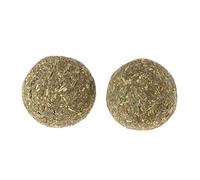 Ogquaton 2PCS Small Pet Chewing Toy- Natural Grass Ball Teeth Cleaning Grinding Toys for Rabbits Cats Small Rodents L Premium Quality