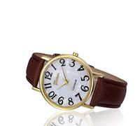 Ogquaton Couple Wristwatch,Fashion Women Faux Leather Band Stainless Steel Quartz Analog Wrist Watch Gift