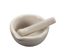 Ogquaton Educational Porcelain Mortar and Pestle Mixing Grinding Bowl Set for Laboratory Supplies 60mm Diameter Creative and Useful