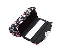 Ogquaton Lipstick Case Flower Embroidered with Mirror Shiny Box Jewelry Storage Box Black High Quality