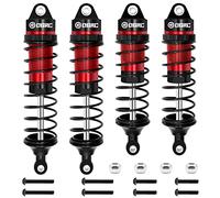 OGRC Oil Shock Absorber RC Shock Absorber Damper Set for 1/10 Traxxas Slash 2WD/4X4 Hoss Rustler 4X4 VXL Bandit Nitro Stampede Upgrades Replace of 5862 (Black Red)
