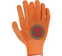 Ogrifox OX-DOTUA_PW Polyester Gloves, Protective Gloves, Work Gloves, Safety Gloves Ox. 14.286, Orange-White, Size L, 240 pairs