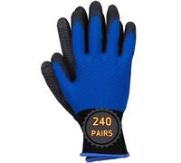Ogrifox OX-HEXA Pack of Polyester Safety Work Protection Gloves OX.12.171, Blue-Black, Size 10, 240 Pairs