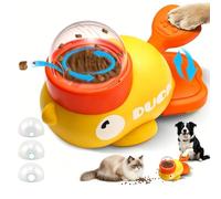 Ogrmar Interactive Duck Dog Puzzle Toy, Treat Dispenser with Anti-Slip Pad, Press-Type Slow Feeder for IQ Training & Boredom Relief, Mental Enrichment for Small Medium Dogs & Cats, Yellow