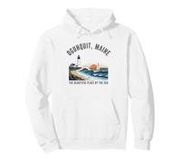 Ogunquit Maine - Retro seacoast New England apparel Pullover Hoodie