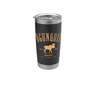 Ogunquit Maine USA with Moose Distressed Design Souvenir Stainless Steel Insulated Tumbler