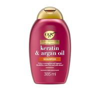 OGX 5in1 Benefits Frizz Free with Keratin & Argan Oil Shampoo, Strengthens and Improves Flexibility, Tames Frizz and Adds Shine, Sulfate Free, 385ml